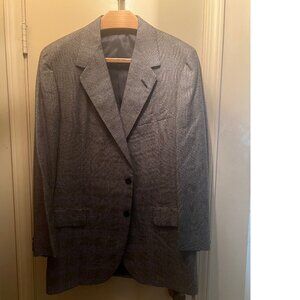 Oxxford Clothes Grey Plaid Cashmere Suit